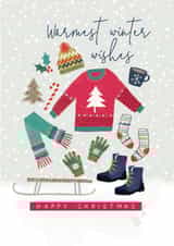 Winter Woolies Christmas Card | Outdoors created by Laura Darrington Design Ltd.