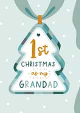 Cute Christmas card for Grandad from the new baby - 1st Christmas as Grandparent created by The Pattern Press