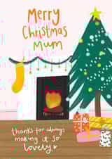 Heartfelt Christmas Card - Mum - Fireplace Tree created by Charley Muttitt