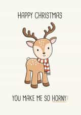 Naughty Christmas Card - Horny Reindeer created by Simply Wild Cards