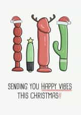 Sending Happy Vibes at Christmas created by Simply Wild Cards