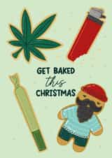 Punny Christmas card for those who love to get baked created by Squiggle Scribble