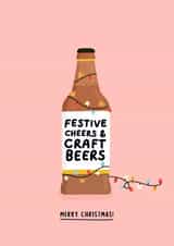 Festive cheers and craft beers - IPA Christmas card for him created by Inky in the Wild