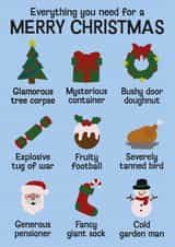 Funny Christmas Card - Everything You Need for a Merry Christmas created by Creative Colin