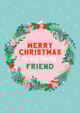 Heartfelt Christmas Card - Friend - Wreath created by Seabird Studio