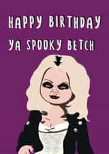 Birthday card with a halloween theme created by Pip Page