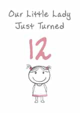 Cute Birthday Card - Little Lady - 12th created by @MisterDave