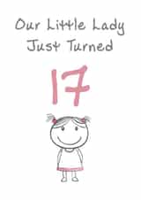 Cute Birthday Card - Little Lady - 17th created by @MisterDave