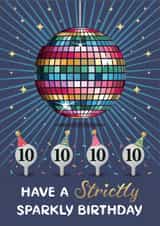 Fun Disco Birthday Card - - 10s across the board - for a Strictly Come Dancing Fan! created by Design By Day