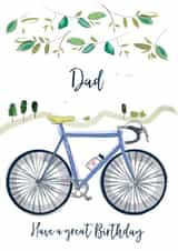 Traditional Birthday Card - Dad - Cycling created by Katie Phythian Design