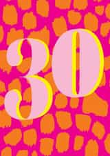 Groovy 30th Birthday Card - 60's Pattern created by Paperlink and Meraki Greeting Cards