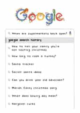 Funny Christmas Card - Google Search History created by AbiGoLucky