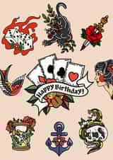 Traditional Tattoo Birthday Card created by Alana Lyman