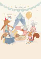 Cute New Baby Card - Beautiful Baby Boy created by Paperlink and Meraki Greeting Cards