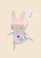 Cute Dancing rabbit - 2nd Birthday Card created by Vicky Carpenter