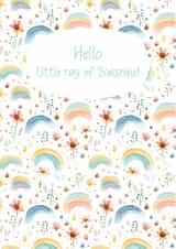 Cute new baby card - Hello Little Ray of Sunshine! created by Dirty Girtie