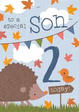 Cute Hedgehog Woodland design - 2 Today - for Son created by Juniper and Rose Studio