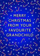 Cheeky Christmas Card - From Favourite Grandchild created by Poppy & Mabel 