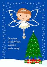 Cute Christmas Fairy Wishes card for families, children, grandparents loved ones created by Ozric's Cards