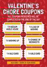 Funny Chore Voucher Card - Valentines Day created by AbiGoLucky