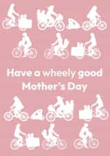 Modern Cargo Bike Mother’s Day Card created by That’s Just Her Face
