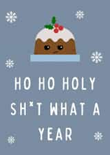 Ho Ho Holy Sh*t What A Year Funny Christmas Card created by Hint of Sarcasm