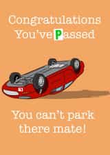 You can’t park there congratulations card created by C.W ILLUSTRATIONS 