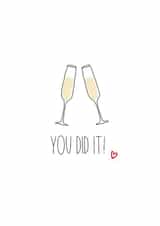 Cute Congratulations card - You Did It! 1000 created by Amy (Hedgecards)