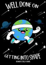 Funny Getting into shape card - for someone half-heartedly getting back into fitness. created by Chris Smyth