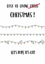 Funny Cost of living crisis, Christmas Card for friend, mum, sister, boyfriend created by ChrystalWhiteDesigns