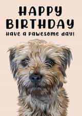 Adorable Border Terrier Dog Birthday card design for that terrier lover created by Jasmin