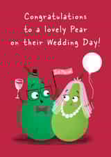 Cute Wedding Card - to a lovely Pear! created by Hannah Jayne Lewin