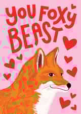 You Foxy Beast - Funny Anniversary Card created by Jane Katherine Houghton