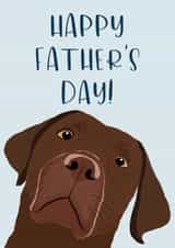Adorable Brown Labrador Christmas Card - Happy Father's Day from the dog! created by Jasmin