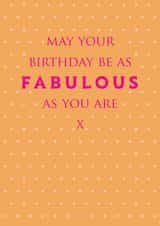 Fabulous Birthday Card - Typography created by Paperlink and Meraki Greeting Cards