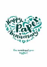 Classic Paper Anniversary card - for your significant other or a special couple. created by Fatchair Print