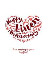 Classic Linen Anniversary card - for your significant other or a special couple created by Fatchair Print