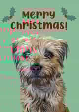 Super Cute Border Terrier Christmas card! created by Jasmin