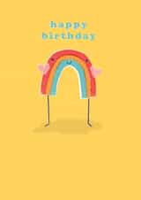 Cute Birthday Rainbow Card - Happy Birthday created by Paperlink and Meraki Greeting Cards