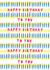 Happy Birthday To You - Abstract Print Birthday Card created by Rosie & Radish
