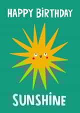 Cute Graphic Card - Smiley Sunshine - Happy Birthday created by Lucy Maggie Designs