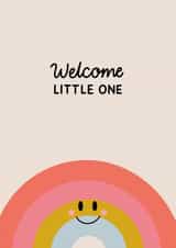 Welcome Little One Card - for New Baby - Rainbow Baby Design created by Dani White