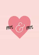 Cute Wedding Card - for Two Grooms - Mr and Mr Wedding Congratulations created by Dani White