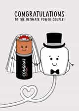 Funny Wedding Card - for a Power Couple! created by Of Life & Lemons Ltd.