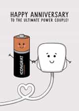Funny Anniversary Card - For A Power Couple created by Of Life & Lemons Ltd.