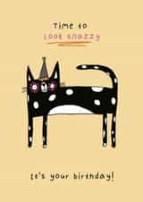 Cute Birthday Card - Snazzy Cat created by Heather Buchanan