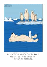 Funny Polar Bear Card - Tip Of An Iceberg - Rude Joke created by Paperlink and Meraki Greeting Cards