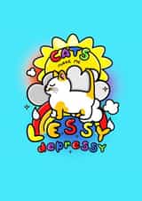 Cats make me lessy depressy! created by Innabox