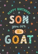 Bold  Birthday card - for your Son - Greatest of all time! created by The Pattern Press