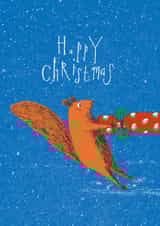 Cute squirrel with Christmas Cracker - Nutkin created by Paper Bird